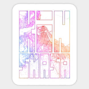 Kinshasa, DR Congo City Map Typography - Colorful Sticker